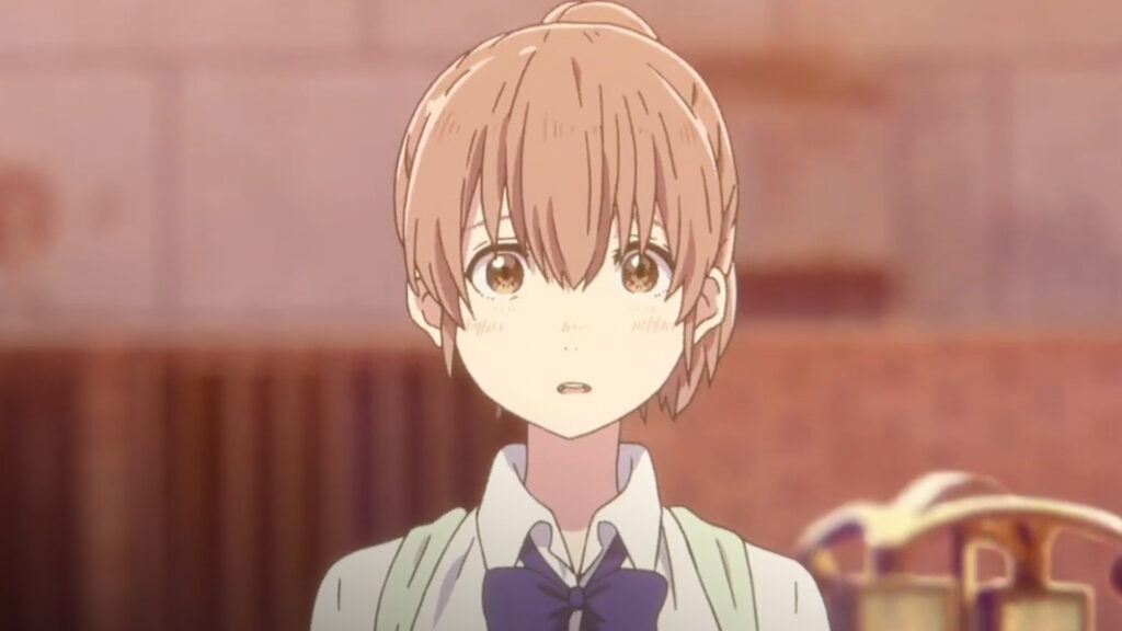 Shouko Nishimiya with a suprised look